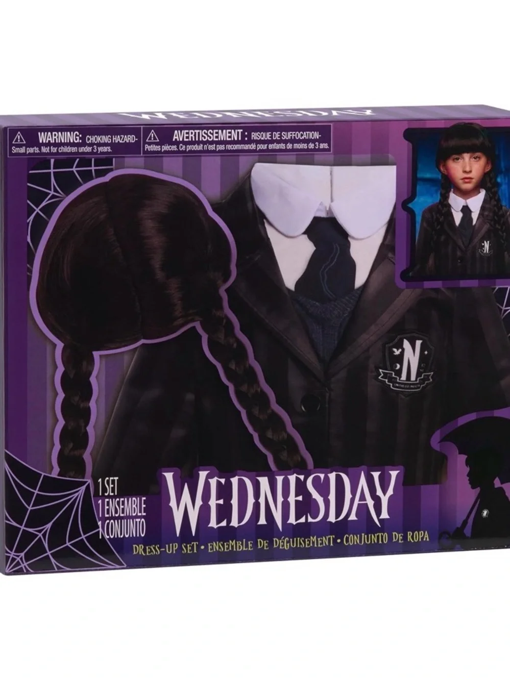 Wednesday Kids‎ Costume Dress Official - size 4-6Y Girls